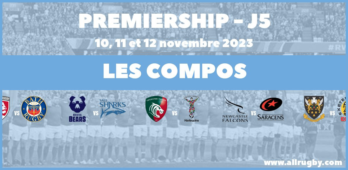 Premiership 2024 J5 les compos de la cinquième journée AllRugby