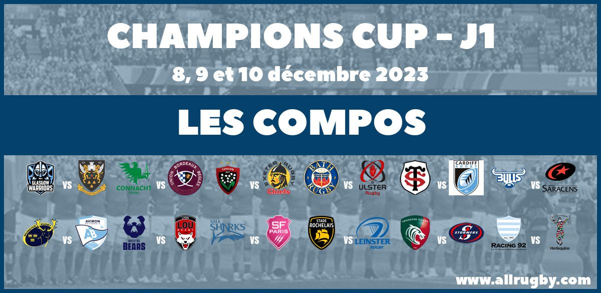 Champions Cup 2024 J1 les compos de la première journée AllRugby