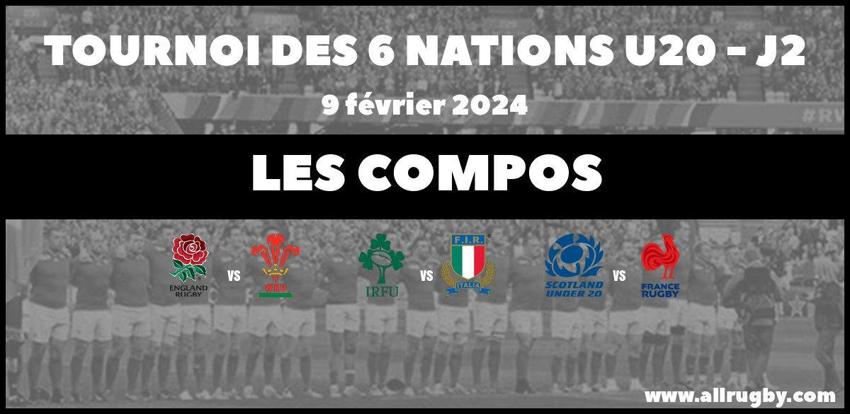 Les compos de la 2ème journée du 6 Nations U20 2024 AllRugby